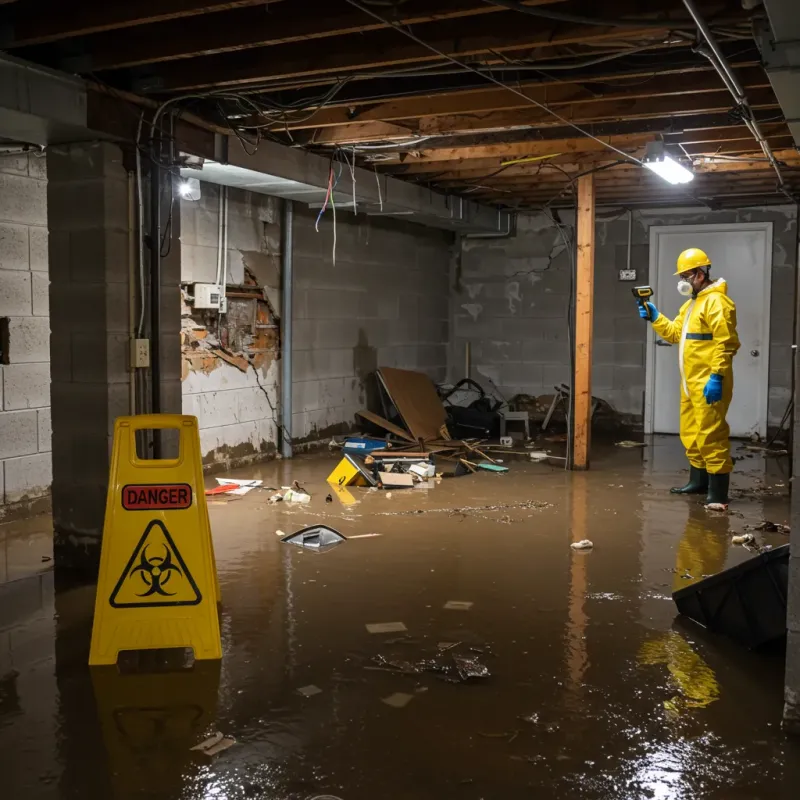 Flooded Basement Electrical Hazard in Ocean Acres, NJ Property